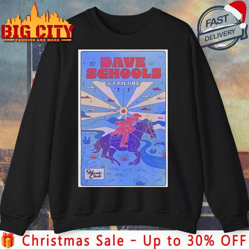 Dave Schools &amp; Friends Nov 7, 2025 Charlotte Music Club Poster shirt
