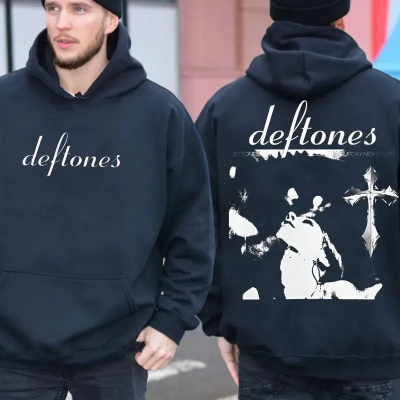 Ddeftones Hoodie On Back, Heavy Metal Band Hoodie, Around The Fur, Unisex Sweater Pullover Tee Sweatshirt