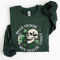 Dead Inside But Feeling Lucky, St Patrick's Day Sweatshirt T-Shirts, Hoodie | RetroVerseTees.com