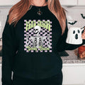 Dead Inside But It's Spooky Season Sweatshirt, Trendy Halloween Party Hoodie, Unisex Sarcastic Skeleton Gift Sweater,...