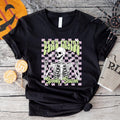 Dead Inside But It's Spooky Season T-Shirt, Trendy Halloween Party Shirt, Unisex Sarcastic Skeleton Gift Tee, Retro Fall...
