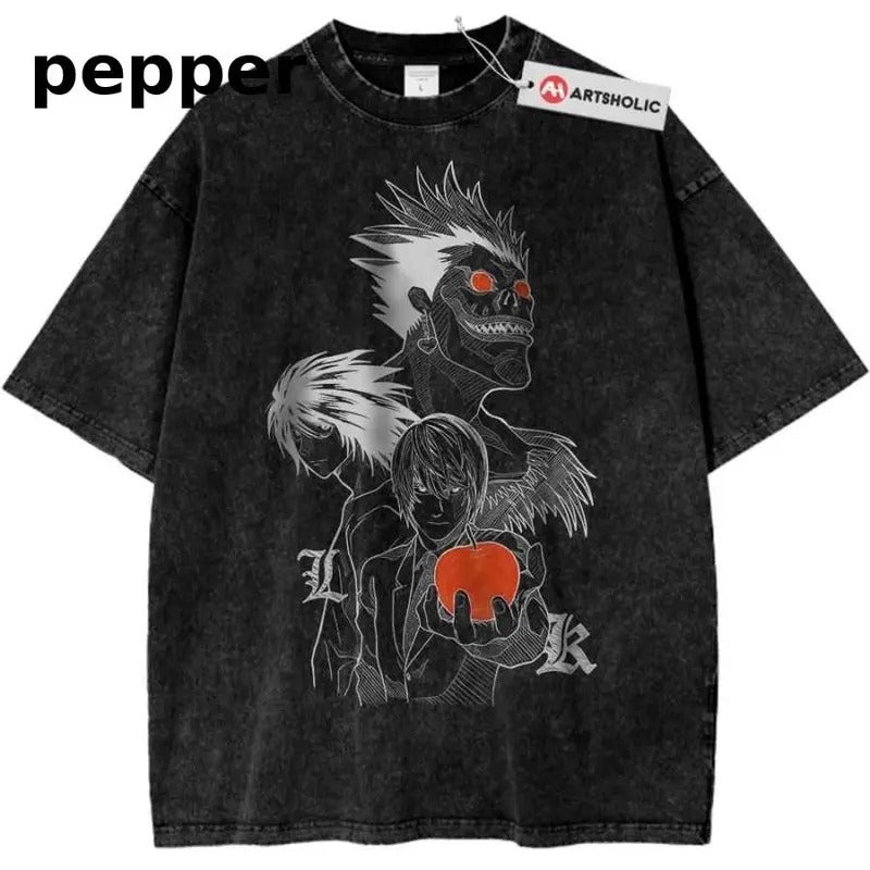 Death Note Shirt, Anime Shirt, Vintage Tee Sweatshirt, Hoodie, Comfort Colors | RetroVerseTees.com