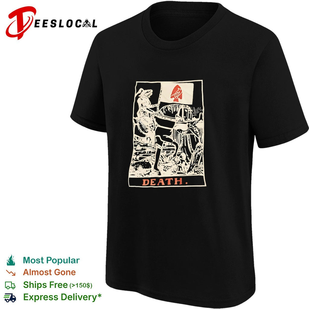 Death Tarot Card Knight with Arrowhead Logo shirt