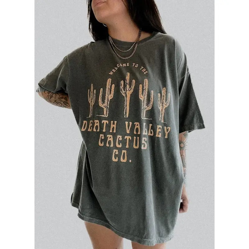 Death Valley Cactus Tee, Trendy boho aesthetic tee, bohemian shirt, desert hippie, tee Hoodie, Sweatshirt