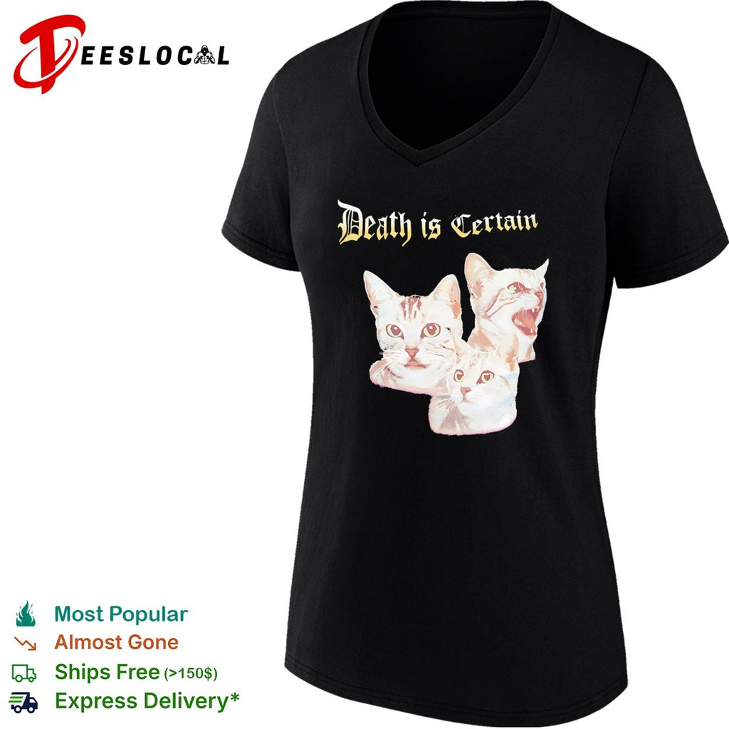 Death is Certain Cat gothic kitten shirt