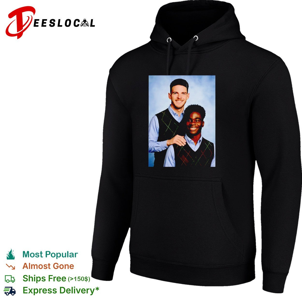 Declan Rice and Bukayo Saka Arsenal FC Premier League Step Brothers shirt