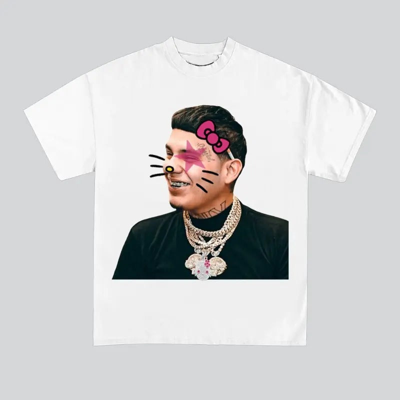 Deebabyy Kitty Super Star Graphic Rap Tee Shirt Streetwear New Design Hoodie, Sweatshirt | RetroVerseTees.com