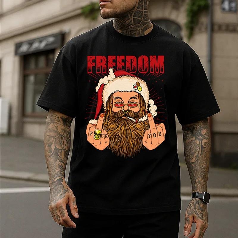 Defianat Santa Claus Meme Tshirt Sweatshirt Hoodie, Freedom Santa Sweatshirt, Xmas Shirt Funny Graphic Tee, Unisex...