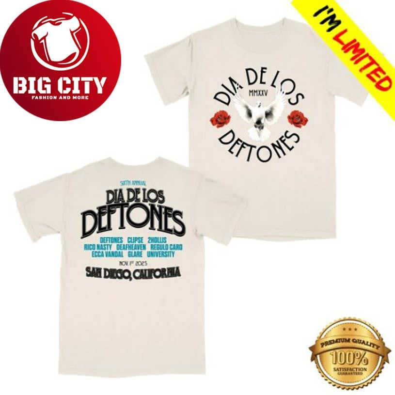 Deftones Dove Line-Up 2025 Two Sided Shirt