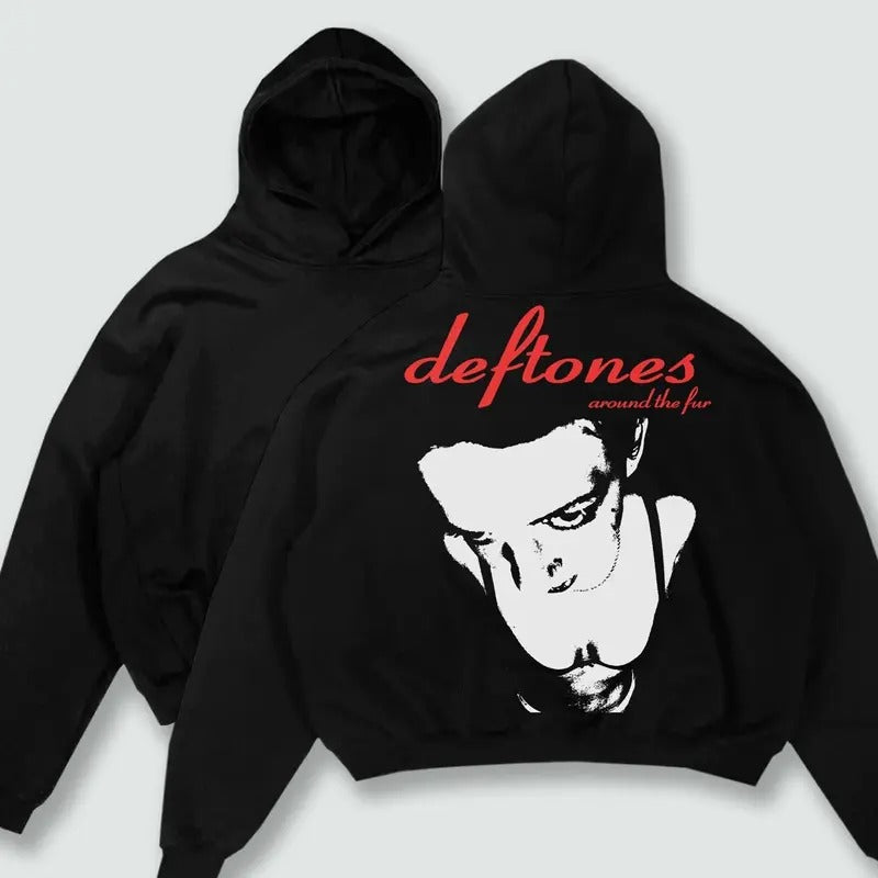 Deftones Hoodie, Around The Fur Hoodie, Deftones Fan 90's Fashion, Y2k Album Cover Music, Long Sleeve Hoodie Classic...