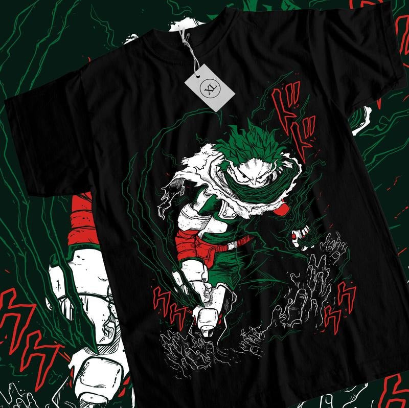 Deku T-Shirt S-4XL My Hero Academia Japanese Manga Anime Midoriya Dabi Shoto Shirt Hoodie, Sweatshirt | RetroVerseTees.com