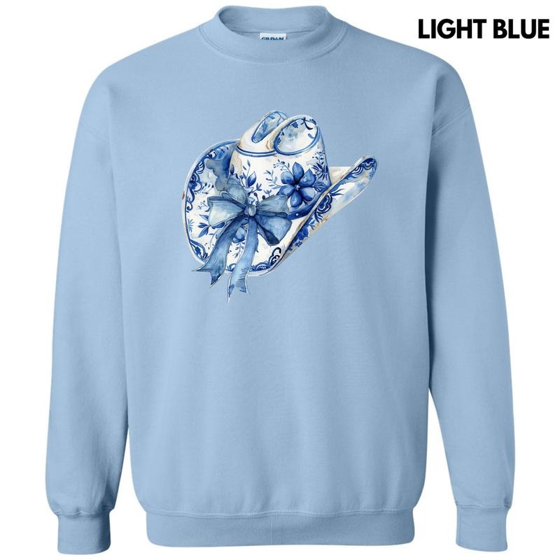 Delicate Floral Cowboy Hat Sweatshirt 'NLB' T-Shirts, Hoodie | RetroVerseTees.com