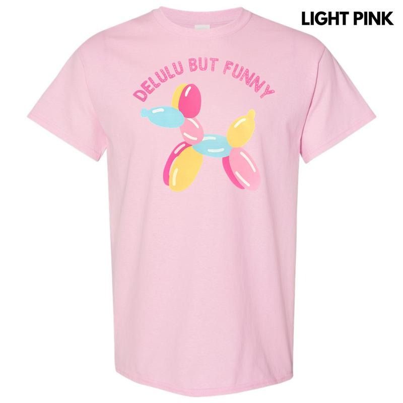 Delulu But Funny Gildan Short Sleeve T-Shirt Hoodie, Sweatshirt | RetroVerseTees.com