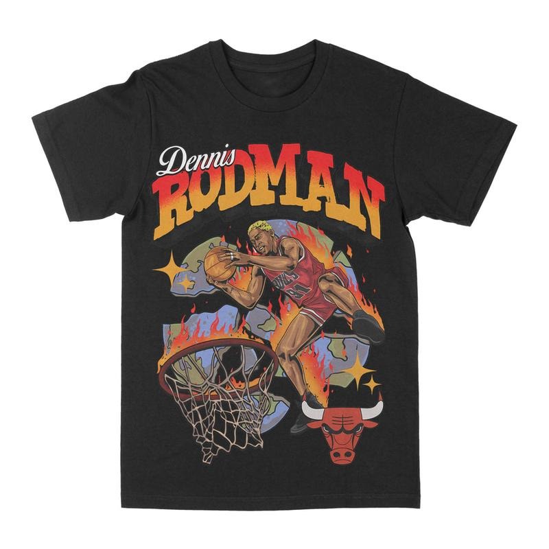 Dennis Rodman "Broken Earth" Graphic Tee Hoodie, Sweatshirt | RetroVerseTees.com