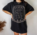 Desert Bloom Western Graphic Tee Wild Flower Shirt Bull Skull Shirt Vintage Inspired Southwest Shirt Distressed Country...