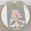 Designer Pink Christmas Tree Comfort Colors T-Shirt 'NLB' Hoodie, Sweatshirt | RetroVerseTees.com