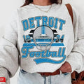 Detroit Football Crewneck Sweatshirt, Football Game Day Sweatshirt T-Shirts, Hoodie | RetroVerseTees.com