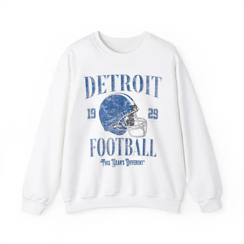 Detroit Football Sweatshirt Vintage Football Fan Shirt, Game Day Sweatshirt Hoodie | RetroVerseTees.com
