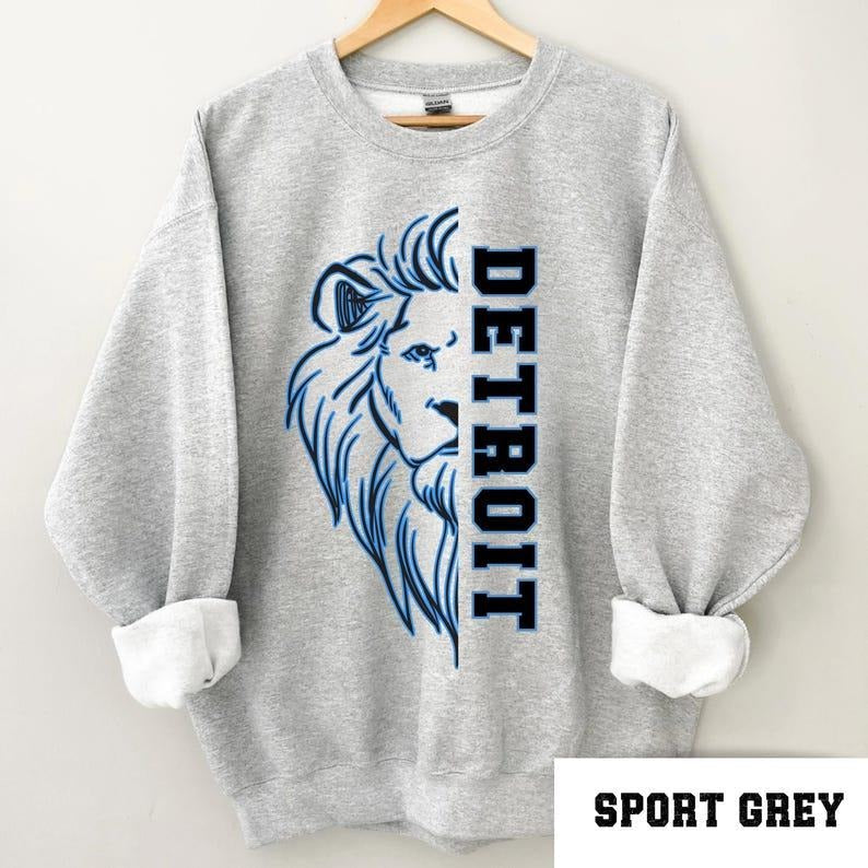 Detroit Football Sweatshirt, Retro Detroit Football Sweatshirt, Detroit Football Gift, Jared Goff, Detroit Sweatshirt,...