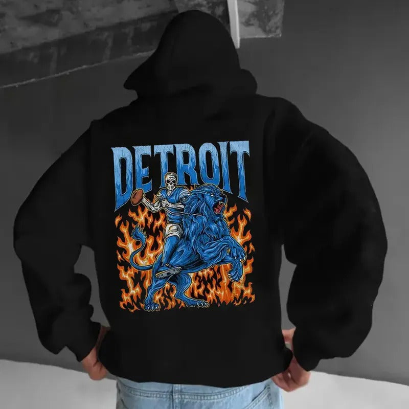 Detroit Football Unisex Shirt, Skeleton Football Shirt, Merch Tee, Gift Shirt, Bootleg Shirt, Vintage Football Shirt...