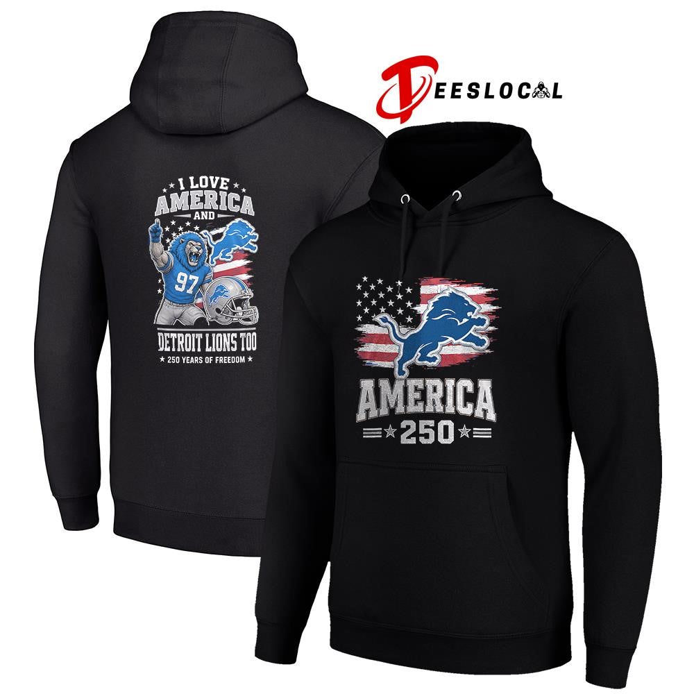 Detroit Lions 250 years of freedom mascot shirt