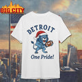 Detroit Lions Football Mascot Santa hat Detroit One Pride Merry Christmas shirt