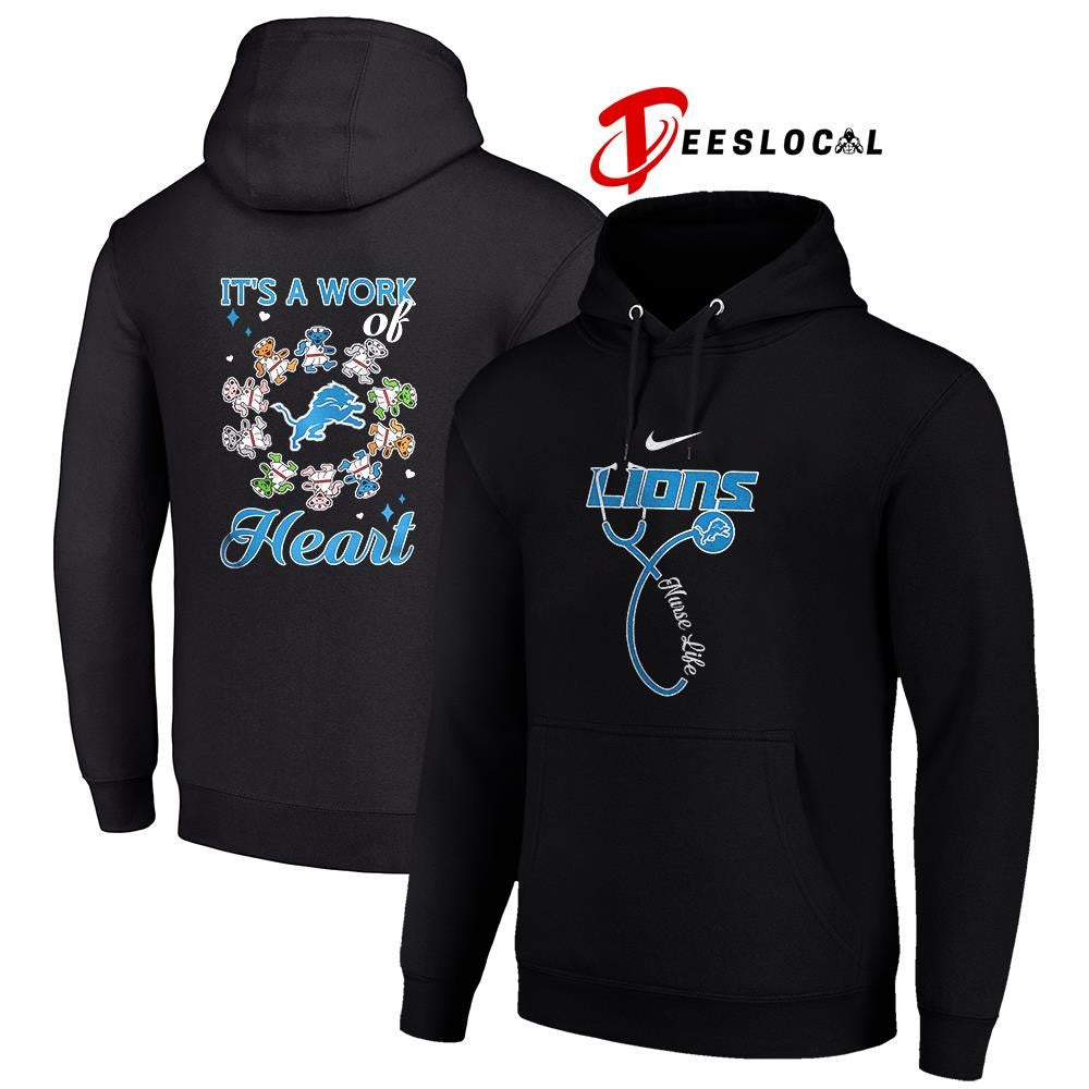 Detroit Lions x Grateful Dead Nurse it’s a work of heart bears shirt