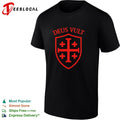 Deus Vult Jerusalem Cross Shield Crusader shirt