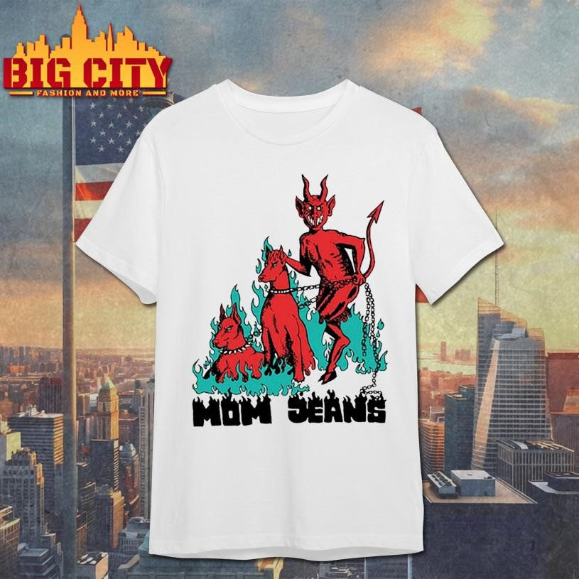 Devil Dog Cropped Boxy Mom Jeans shirt