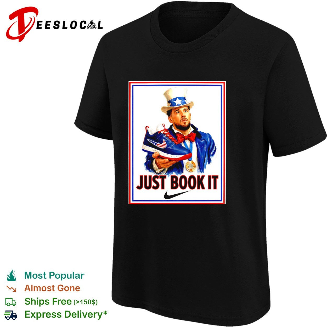 Devin Booker Uncle Sam just book it gold medal shirt
