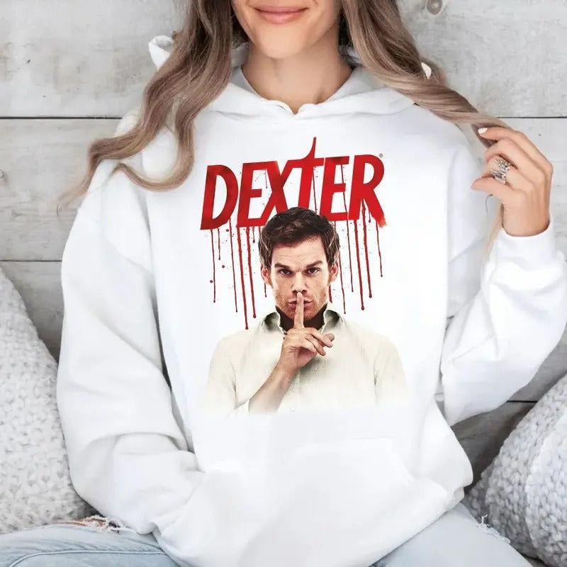Dexter Shirt, Dexter Morgan Sweatshirt, Tv Show Dexter Hoodie, Outfits, Unisex Sweater Pullover Tee | RetroVerseTees.com