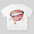 Diamond Teeth Cross Print T-Shirt, Grillz T-Shirt, Vintage T-Shirt, Y2k Graphic Tee, Y2k Clothing, Unisex Cotton Crewneck...