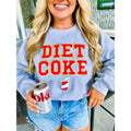 'Diet Coke' Letter Patch Cute Crew Sweatshirt, Chenille Letter Patch T-Shirts, Hoodie | RetroVerseTees.com