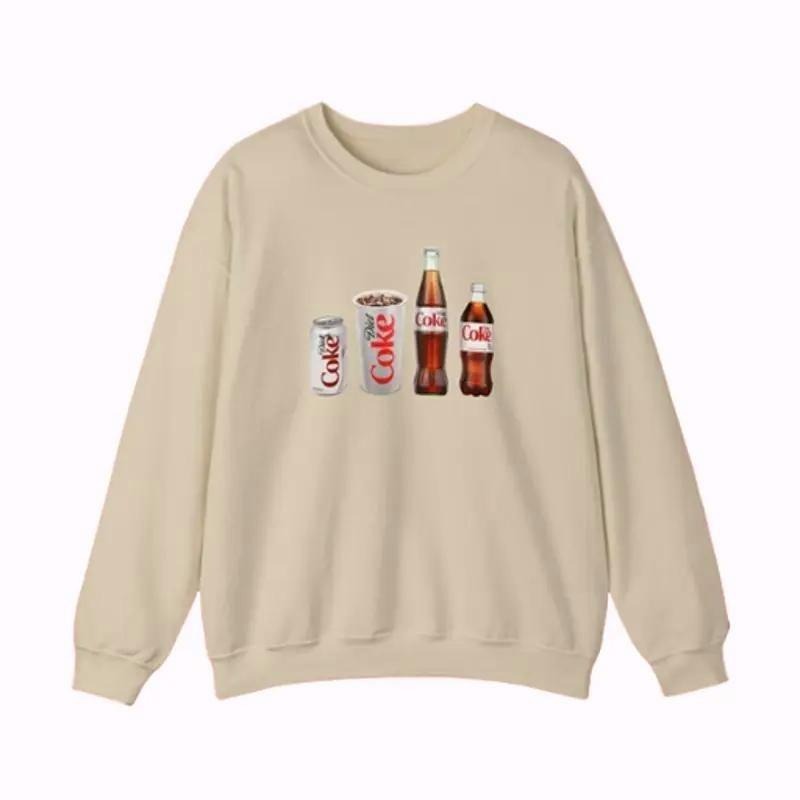 Diet Coke Unisex Crewneck Sweatshirt Fabric Menswear T-Shirts, Hoodie | RetroVerseTees.com