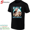 Dilf Dude I Love Feet Monkey Parody Moon Background shirt
