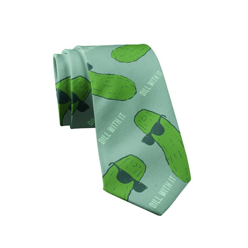 Dill With it Necktie Funny Neckties for Men Pickle Tie Mens Novelty Neckties Funny Ties T-Shirts, Hoodie, Sweatshirt