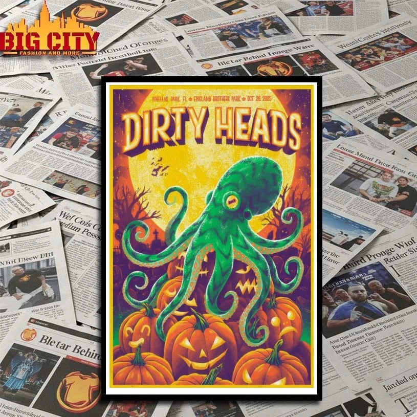 Dirty Heads 10-26-2025 England Brothers Park In Pinellas Park FL Poster shirt