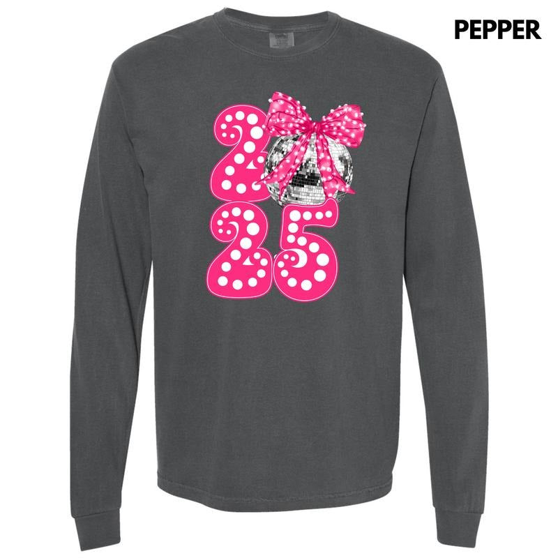 Disco 2025 Hot Pink Long Sleeve Comfort Colors T-Shirt 'NLB' Hoodie, Sweatshirt | RetroVerseTees.com
