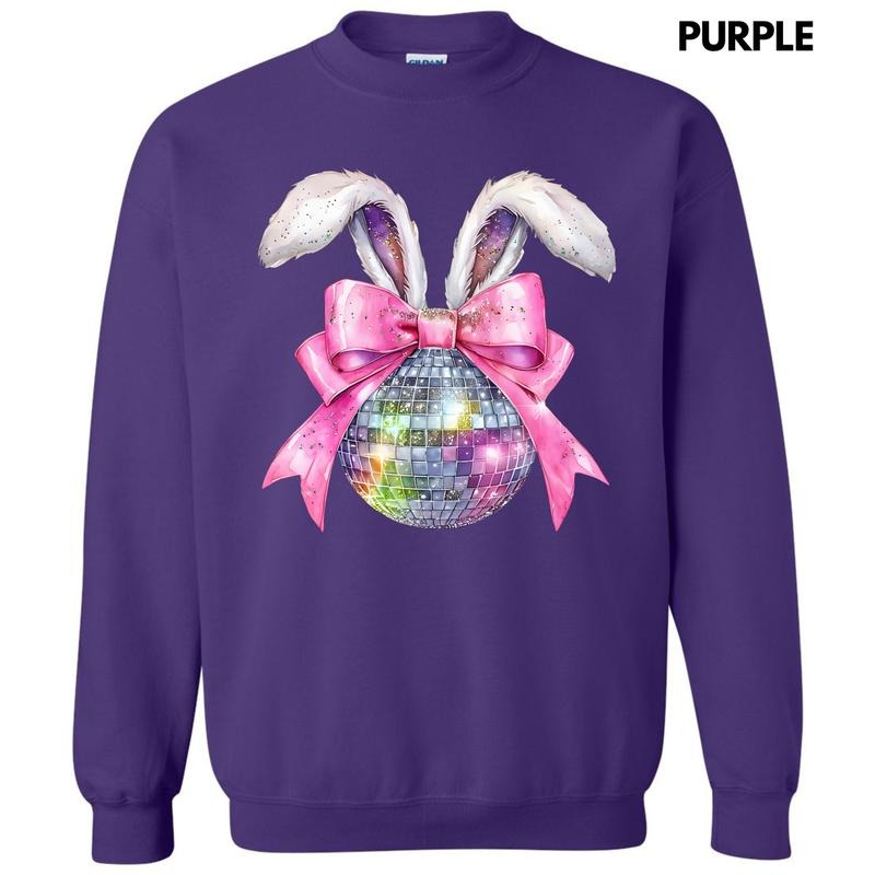 Disco Ball Bunny Ears Sweatshirt 'NLB' T-Shirts, Hoodie | RetroVerseTees.com