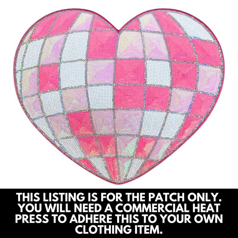 Disco Ball Heart Sequin Patch - PATCH ONLY T-Shirts, Hoodie, Sweatshirt | RetroVerseTees.com