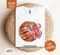 Disco Basketball Bow Gildan Tshirt, Game Day Basketball Tshirt, Womens Tshirt Hoodie, Sweatshirt | RetroVerseTees.com