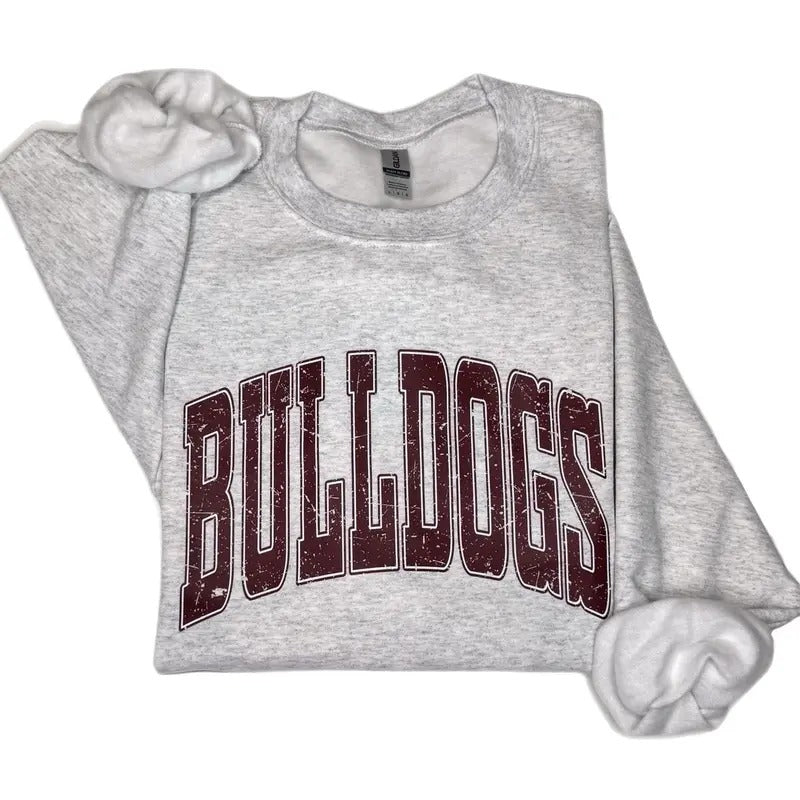 Distressed Bulldogs Sweatshirt T-Shirts, Hoodie | RetroVerseTees.com