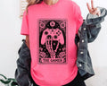Distressed The Gamer Tarot Card Casual Cotton Short Sleeve T-Shirt. Makes a perfect gamer gift for her. Hoodie, Sweatshirt