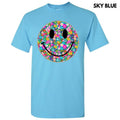 Ditzy Floral Happy Face Gildan Short Sleeve T-Shirt 'NLB' Hoodie, Sweatshirt | RetroVerseTees.com