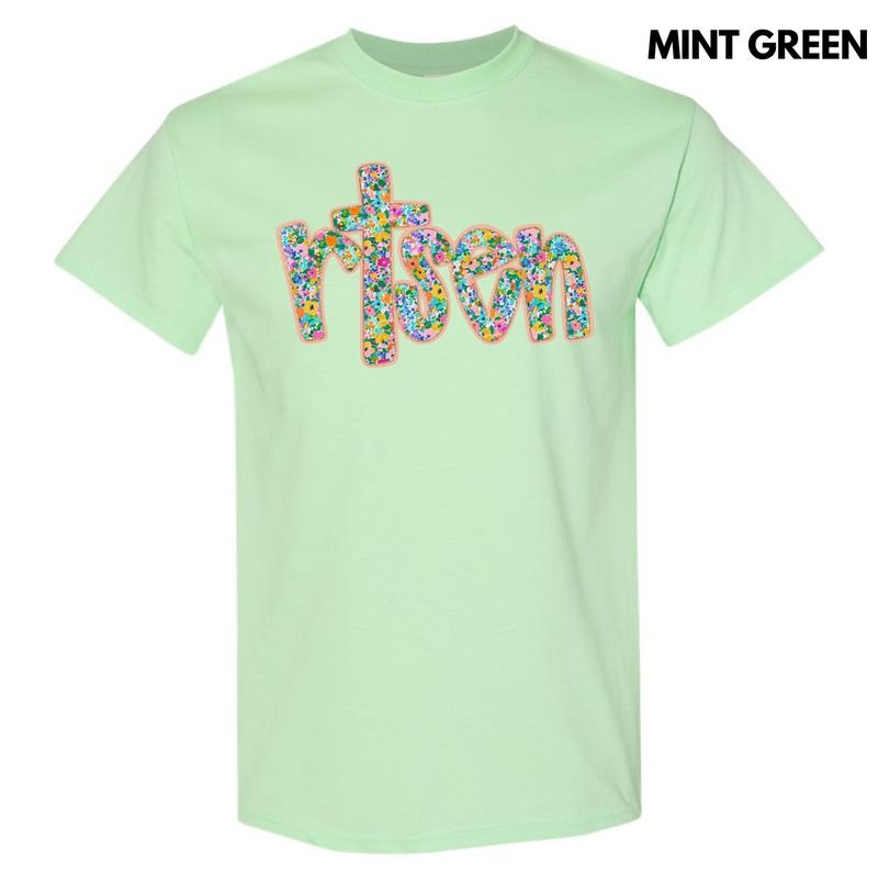 Ditzy Floral Risen Gildan Short Sleeve T-Shirt 'NLB' Hoodie, Sweatshirt | RetroVerseTees.com