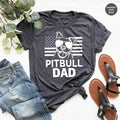 Dog Dad T Shirt, Dog Father Shirt, American Flags Pitbull Shirt, Pitbull Dad Shirt, Dog Lover T Shirt, Dog Owner Gift,...