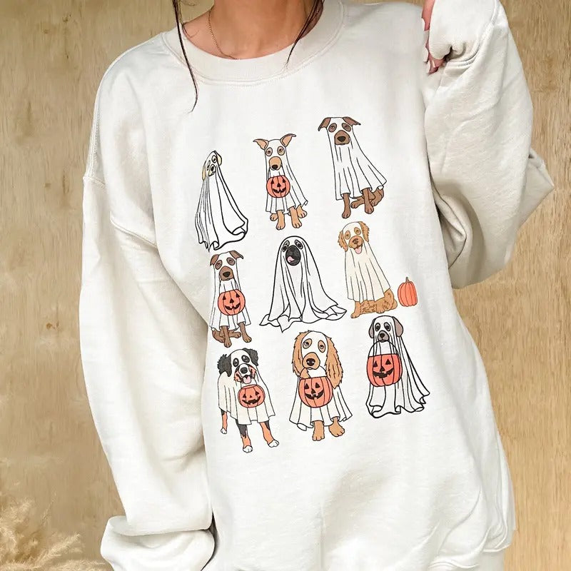 Dog Halloween Graphic Top T-Shirts, Hoodie, Sweatshirt | RetroVerseTees.com