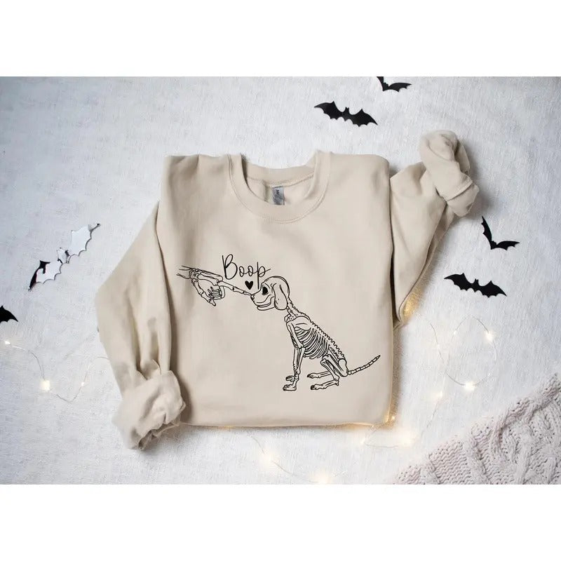 Dog Skeleton Sweatshirt, Funny Dog Shirt, Dog Lover Gifts, Dog Mom Sweatshirt, Spooky Dog Shirt, Skeleton...