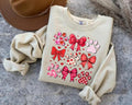 Dog Valentine Coquette Sweatshirt, Dog Valentines Sweater, Dog Paw Print Heart Shirt, Pet Lover Gift, Gift For Dogs...