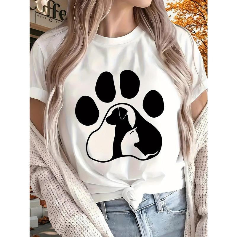 Dog Women'WB shield Printed T-shirt, Short Sleeves, Four Seasons Can Be Worn for Outdoor, Home, Sports Top Gift. style 02...